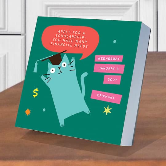 2027 Cats vs Adulting by Amy Smyth Daily Desktop Calendar